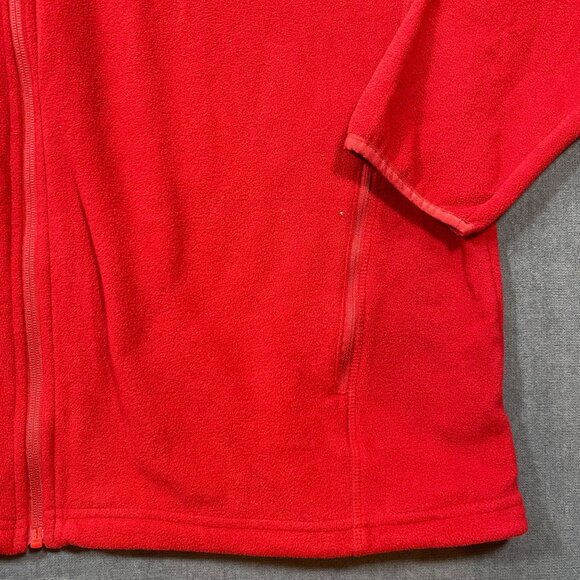 Columbia Red Full-Zip Fleece Jacket SZ XXL Mens Lightweight Warm Adjustable Hem - Picture 7 of 13